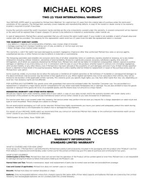 michael kors y a t'il une garantoe|Michael Kors warranty claim.